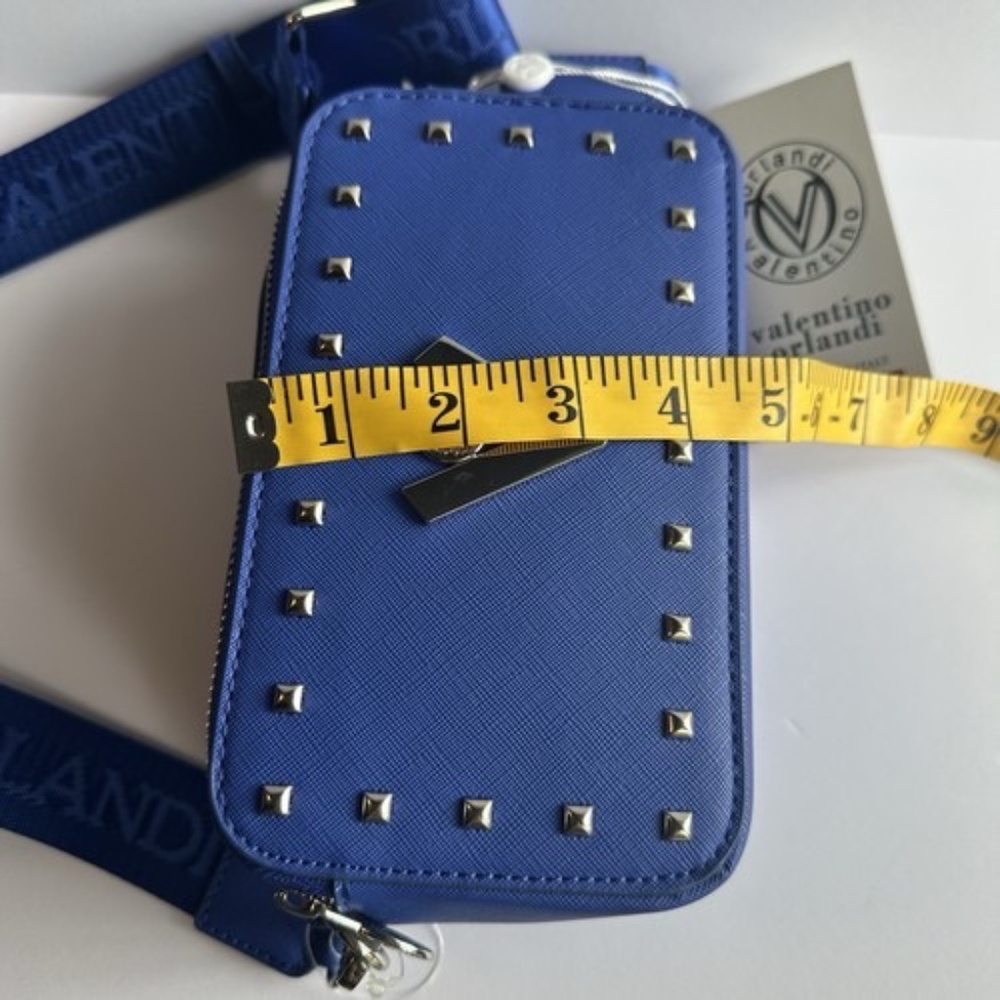 Valentino Orlandi Small Camera Crossbody Bag Electric Blue NWT - Picture 11 of 16